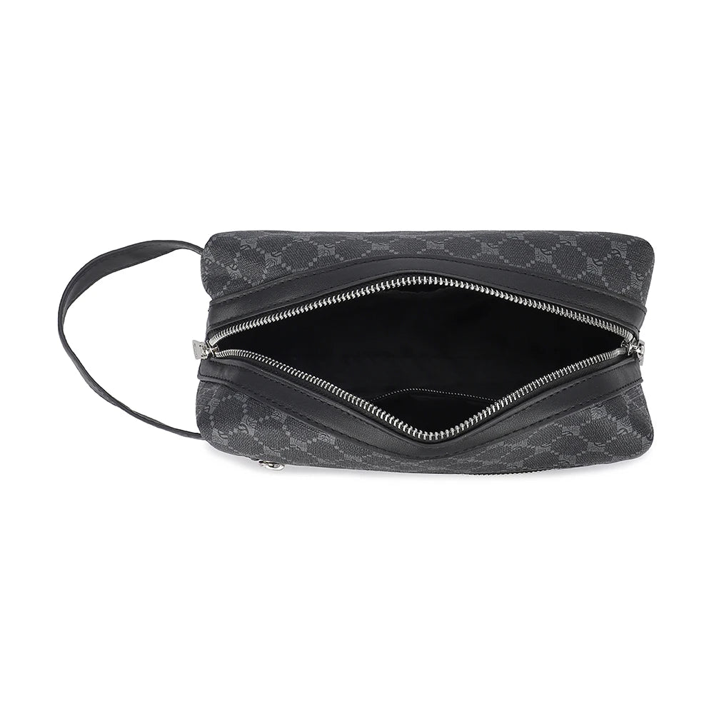 Pochette femme noir en plaid Noir-ShopGET® 
