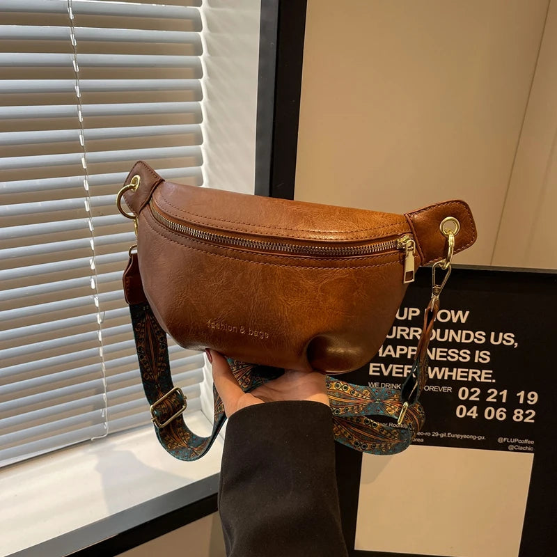 Sac banane en cuir artificiel femme