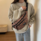 Sac banane léopard anti-vol en toile