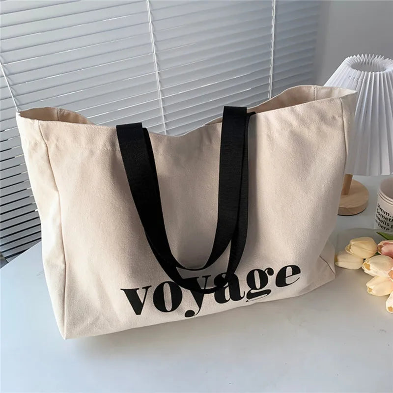 Cabas femme de voyage Beige / 43X32X10cm-ShopGET® 