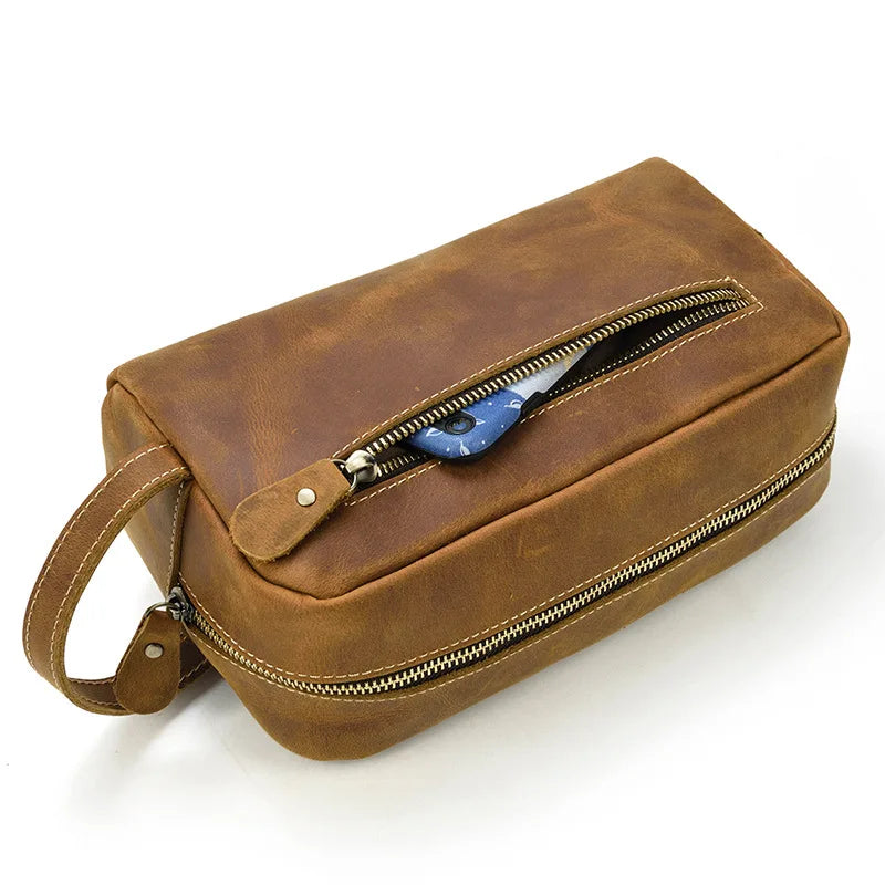 Trousse de toilette homme voyage en cuir - ShopGET®