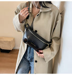 Sac banane en cuir artificiel femme
