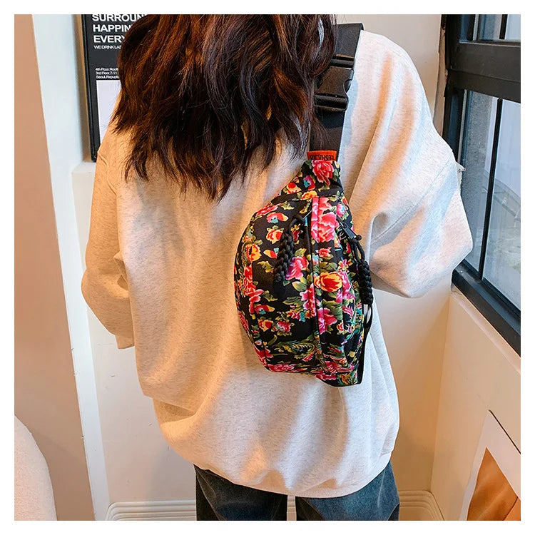 Sac banane voyage floral pour femme - ShopGET®