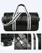 Sac polochon homme de luxe Noir-Rouge-ShopGET® 