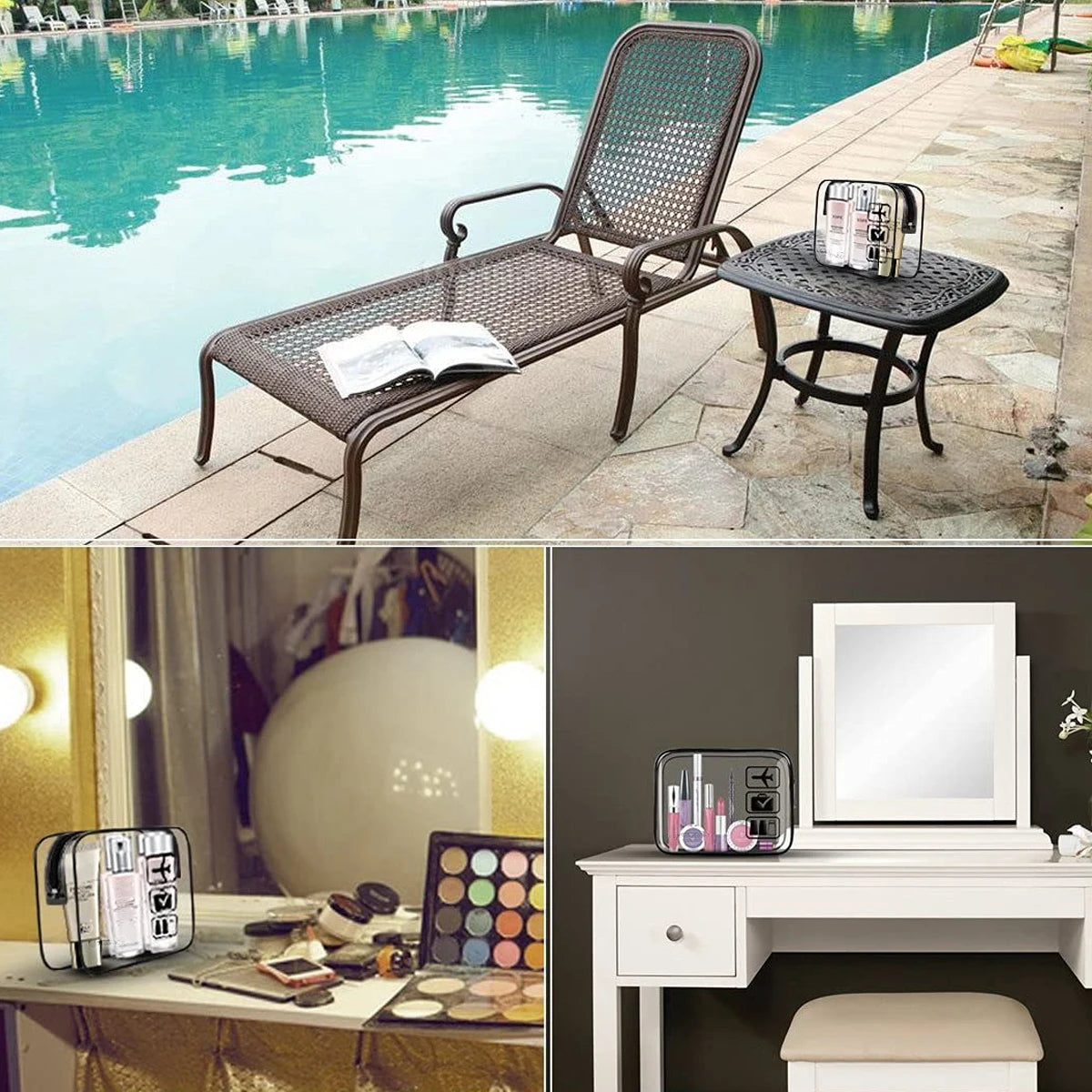 Trousse de toilette femme pas cher transparent - ShopGET®