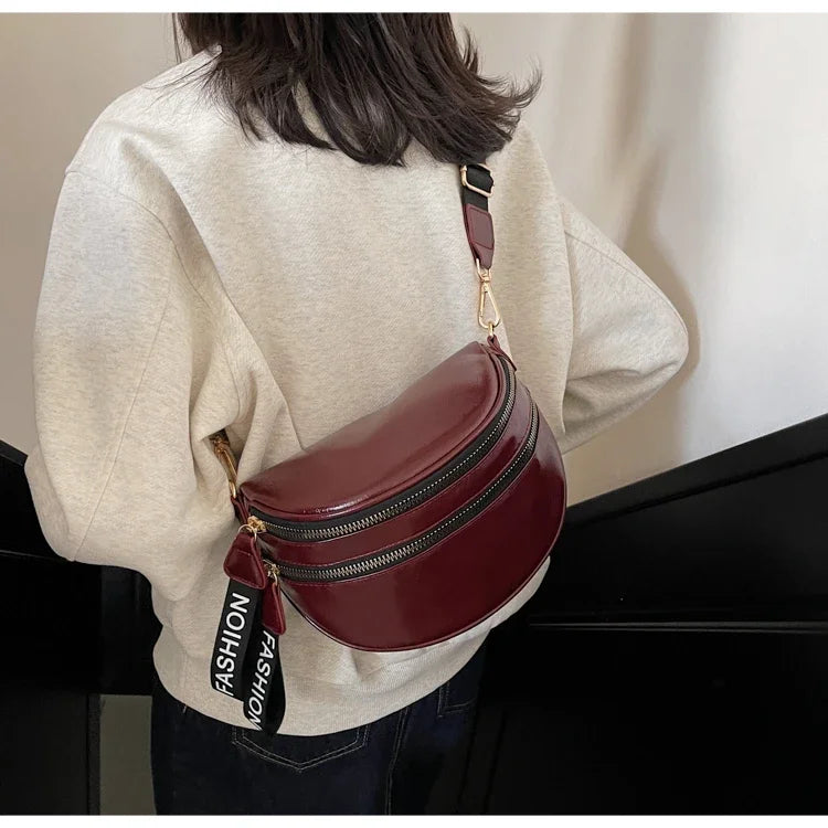 Sac banane femme chic à fermeture éclair