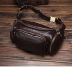 Sac banane homme militaire en cuir de qualité