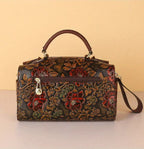 Mini sac cabas en cuir Marron-ShopGET® 