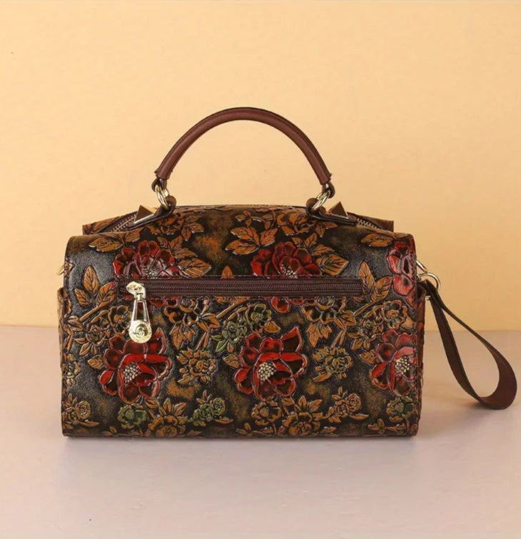 Mini sac cabas en cuir Marron-ShopGET® 