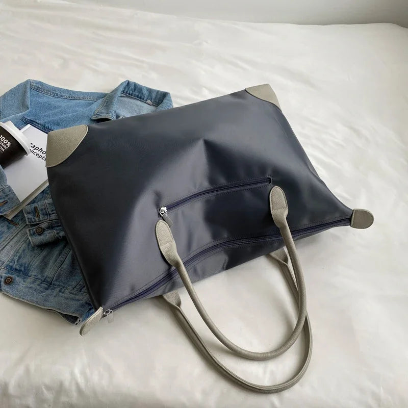 Petit sac weekend femme Gris-Rouge-Noir-ShopGET® 