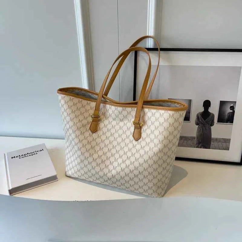 Grand sac cabas femme cuir Beige-Marron-Noir-Shopget 