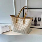 Grand sac cabas femme cuir Beige-Marron-Noir-Shopget 