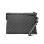 Petite pochette homme  luxe en plaid Noir-ShopGET® 