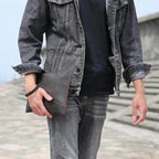 Pochette homme vintage cuir marron A-B-C-ShopGET® 