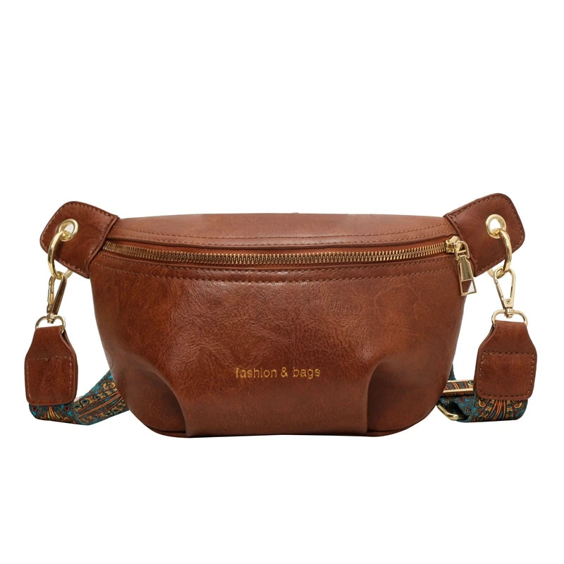 Sac banane en cuir artificiel femme