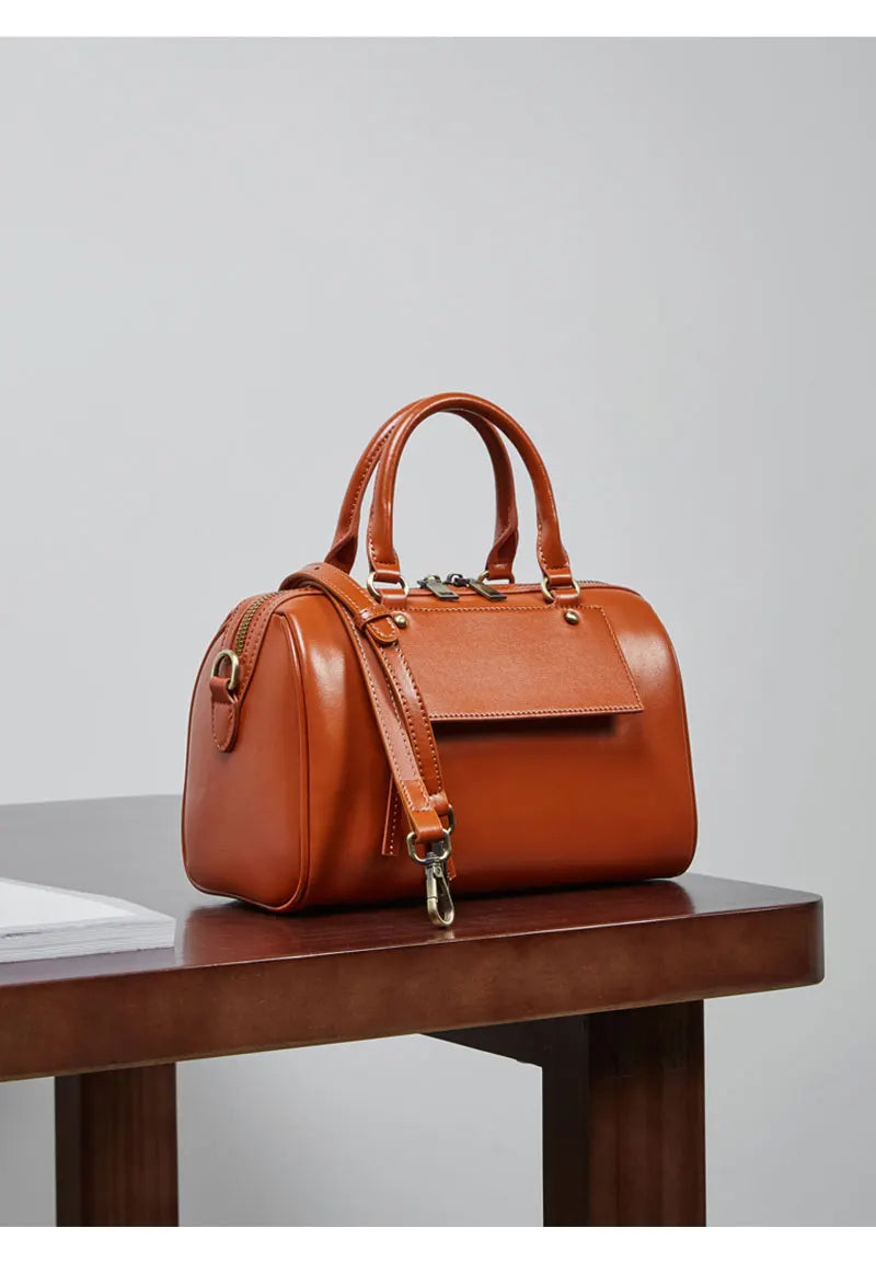 Sac cabas noir Genuine Leather Marron A-Marron B-Marron C-Gris-Noir-ShopGET® 