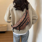 Sac banane léopard anti-vol en toile