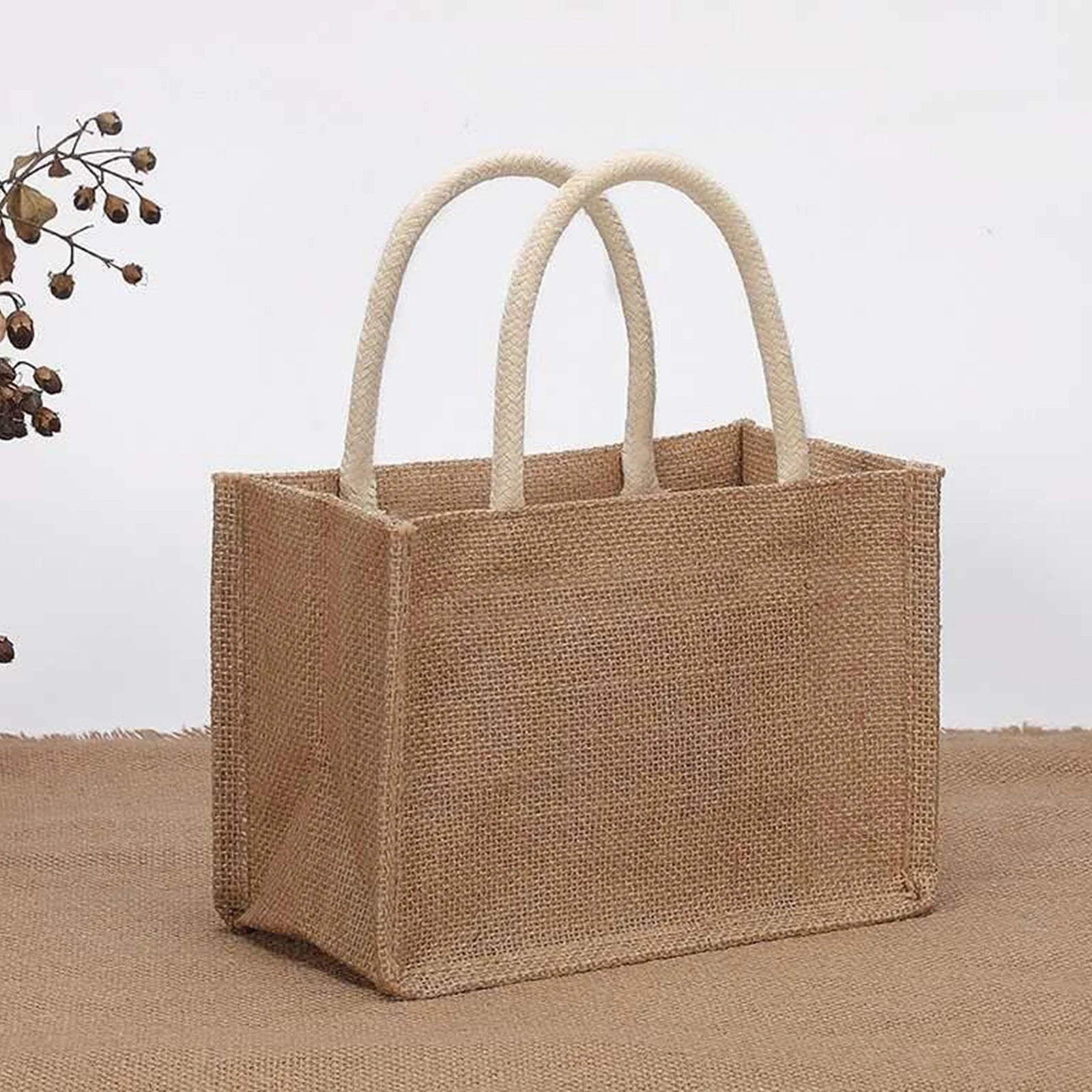 sac cabas tissu Vintage Réutilisable 22x16x13-32x22x13-29x25x15-38x27x16-ShopGET® 