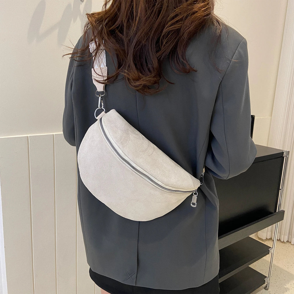 Sac banane femme marron soie - ShopGET®