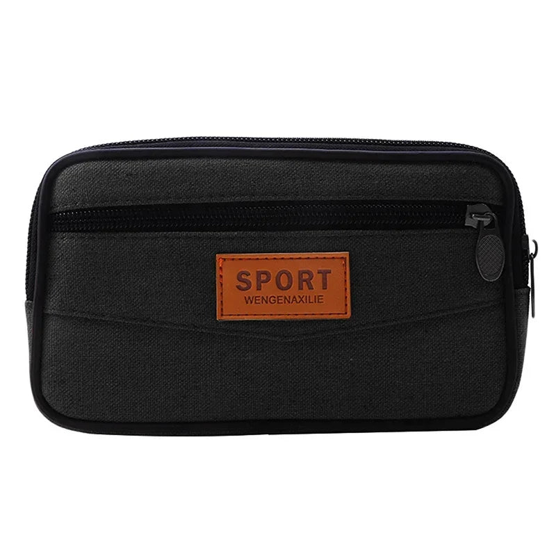 Pochette homme sport en tissu Kaki-Marron-Vert-Noir-ShopGET® 