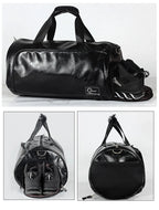 Sac polochon vintage de luxe Noir Jaune-Noir-Vert A-Vert B-ShopGET® 