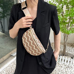 sac banane femme tendance à rayures ondulées
