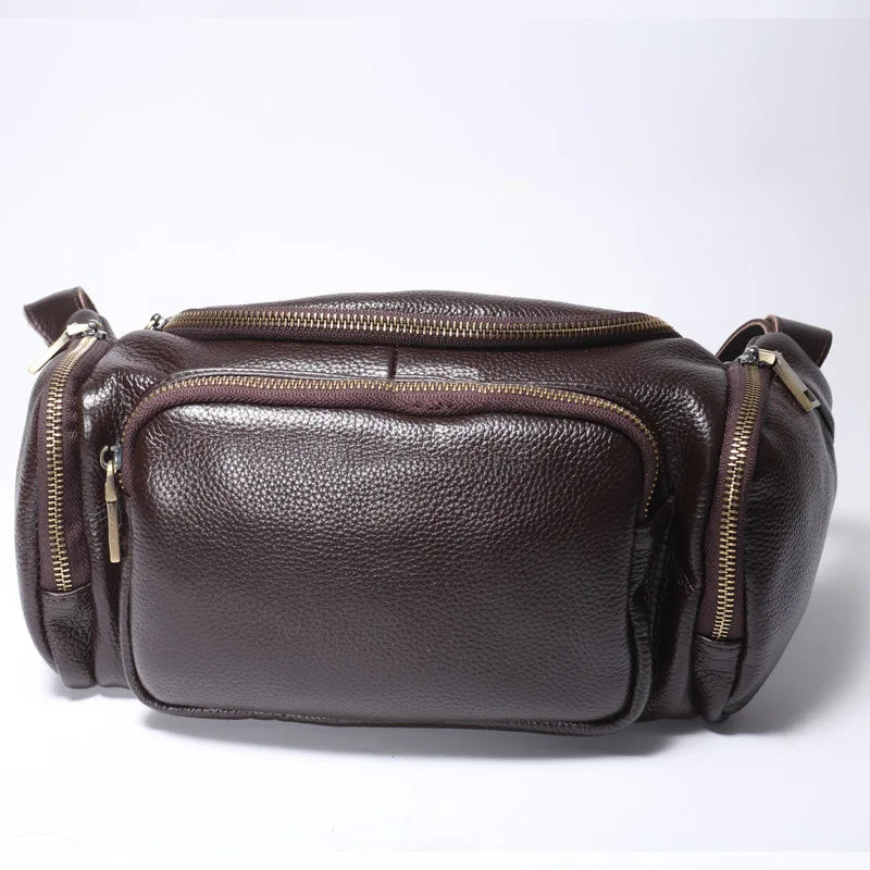 Sac banane homme militaire en cuir de qualité