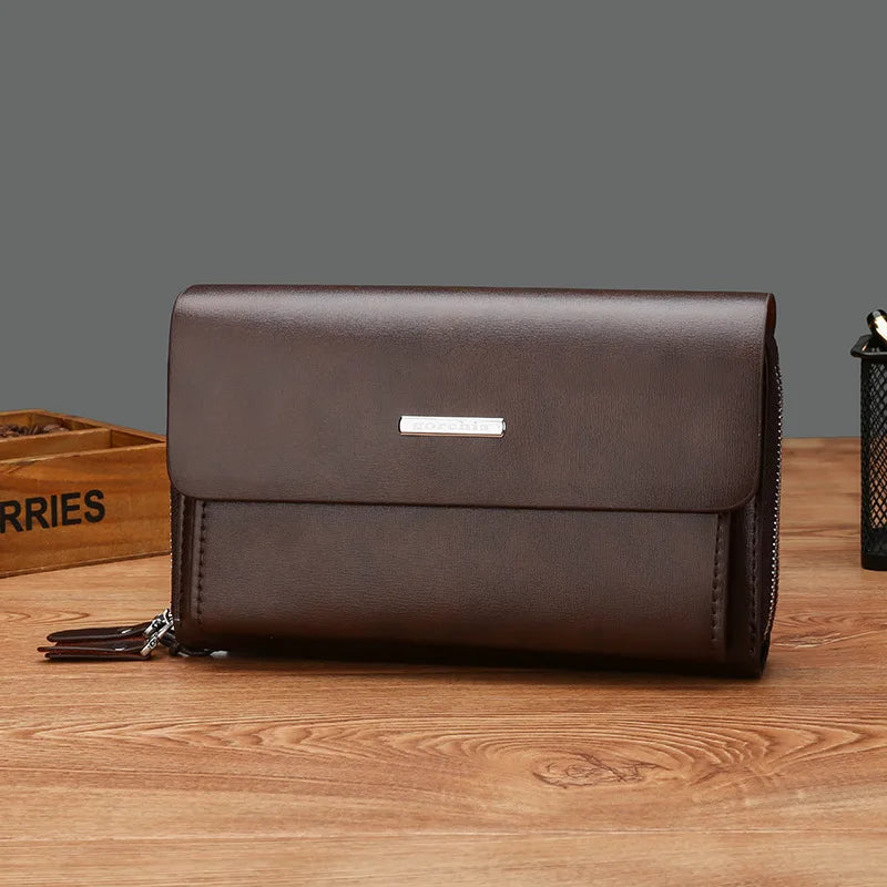 Pochette homme de haute qualité black-Marron A-Marron B-ShopGET® 