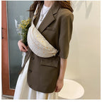 Sac banane femme paille fleurs - ShopGET®