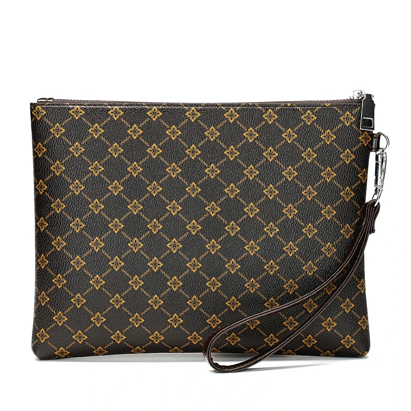 Pochette homme été de luxe Marron / 28cm x 19cm x 2cm-Marron / 24cm x 16cm x 2cm-ShopGET® 