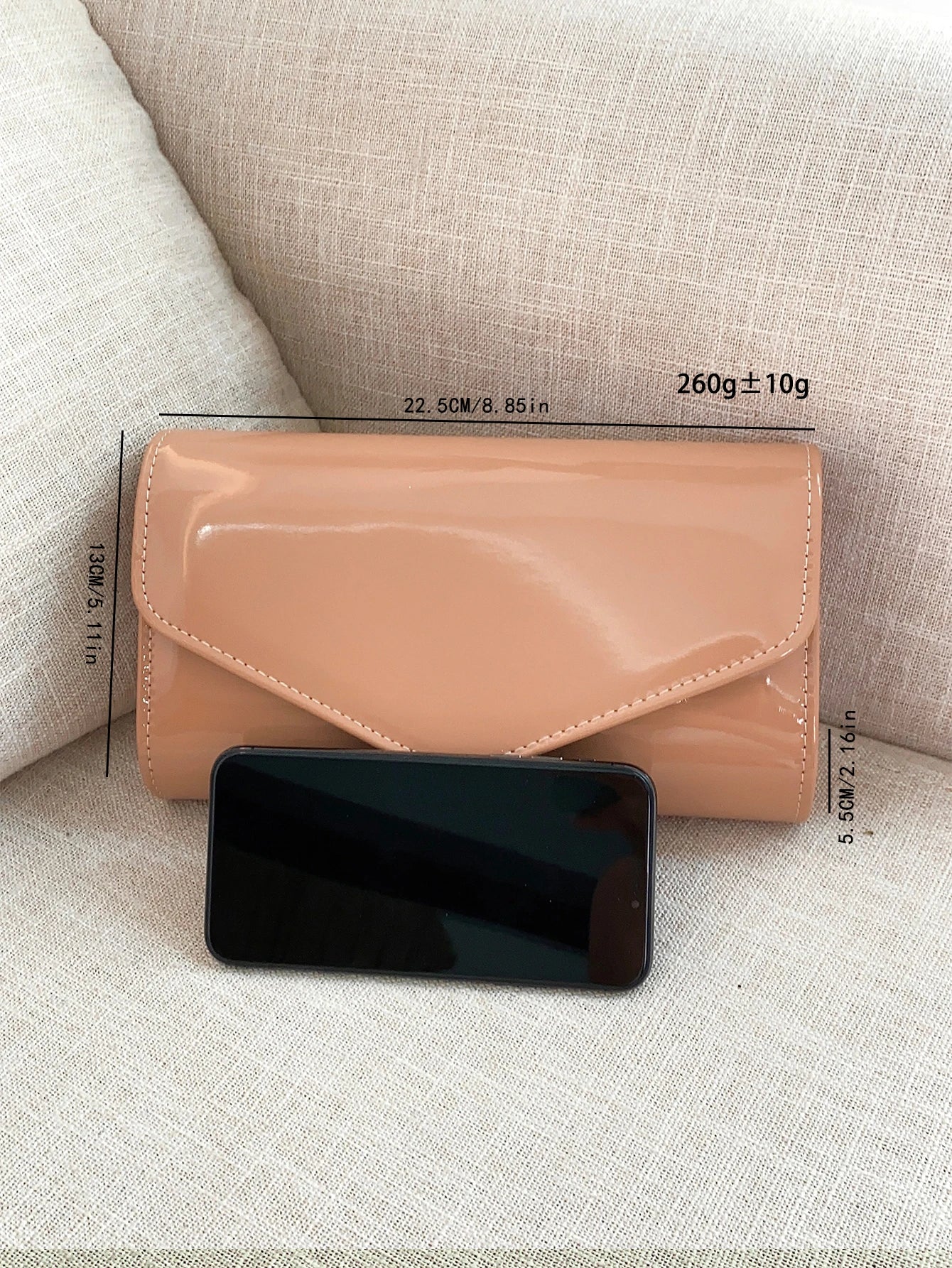 Pochette femme bandoulière minimaliste Kaki-Noir-Blanc-ShopGET® 