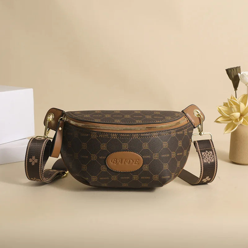 Sac banane femme chic déco géométrique & lettre