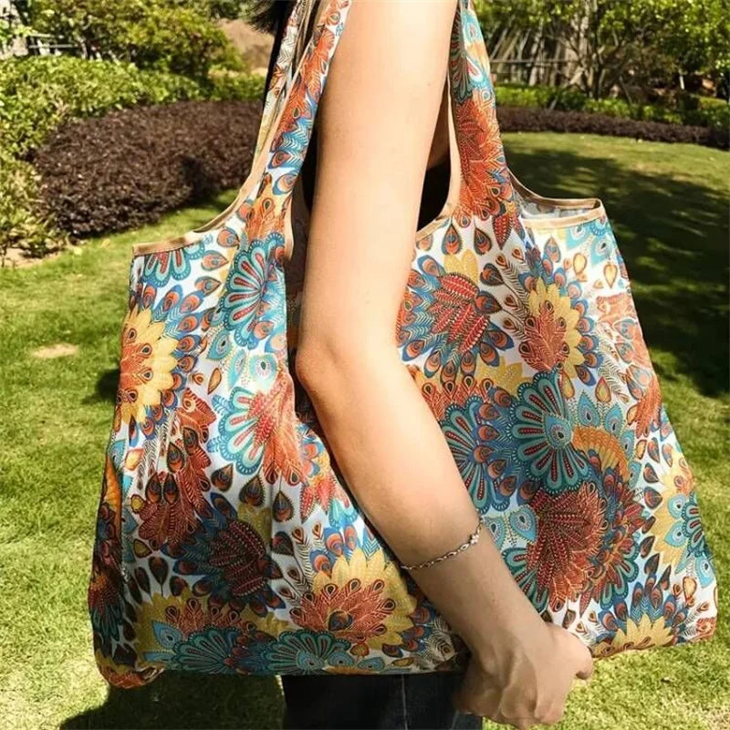 Sac cabas courses original Noir / L52*H40*LR6cm-Orangefloral / L52*H40*LR6cm-Pourprefloral / L52*H40*LR6cm-Bleu / L52*H40*LR6cm-ShopGET® 