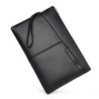 Pochette homme cuir noir Noir-ShopGET® 