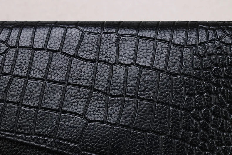 Pochette femme sac en cuir Rouge-Pourpre-Noir-ShopGET® 