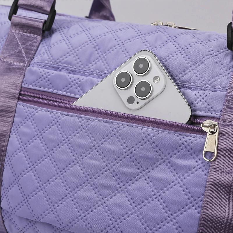 Sac weekend femme tissu Rose-Bleu-Blanc-Pourpre-Gris-Noir-ShopGET® 