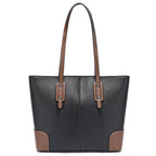 Sac cabas noir pour le travail - Elena Marron-Kaki-Gris-Bleu-Noir-ShopGET® 