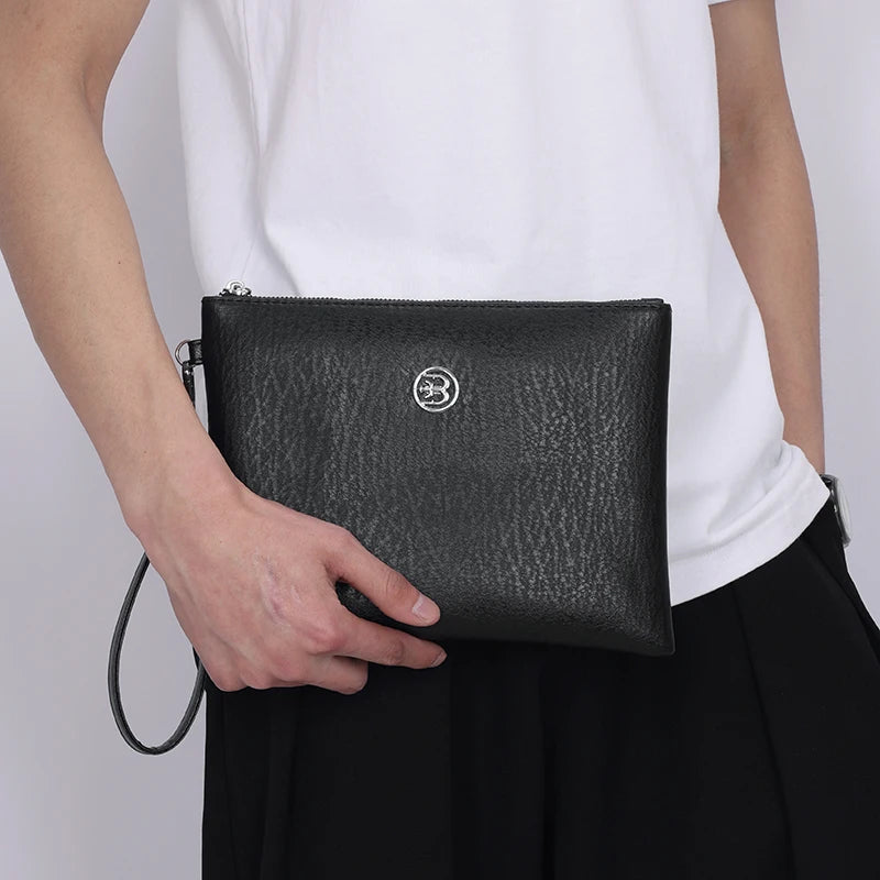 Pochette homme d'affaire moderne Marron A / 25cm x 19cm x 2cm-Noir / 25cm x 19cm x 2cm-Marron B / 25cm x 19cm x 2cm-ShopGET® 