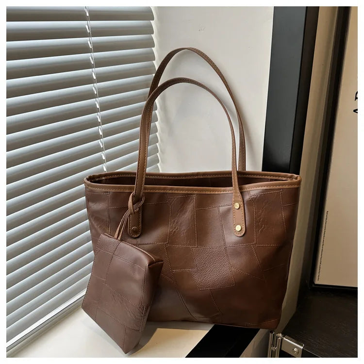 Sac cabas femme vintage Marron / 36x25x12cm-Argenté / 36x25x12cm-Beige / 36x25x12cm-Noir / 36x25x12cm-Multicolore / 36x25x12cm-ShopGET® 