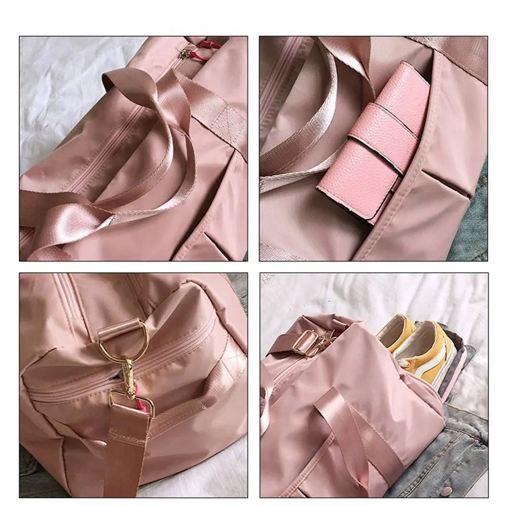 Sac weekend original de gym et voyage Noir-Rose-ShopGET® 