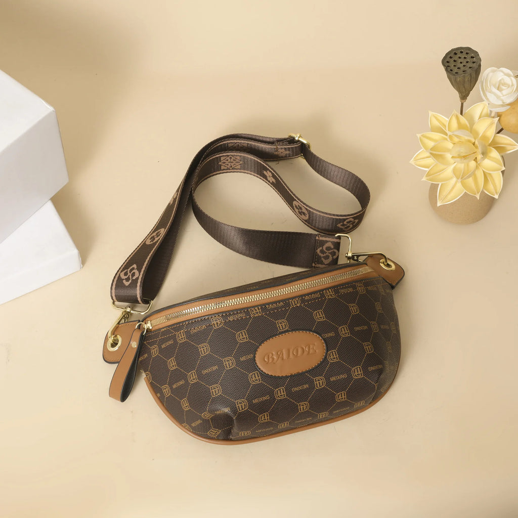 Sac banane femme chic déco géométrique & lettre