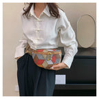 Grand sac banane en cuir femme