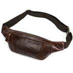 Sac banane en cuir solide pour homme