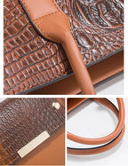 Sac cabas noir traveasy Vintage en cuir Marron-Noir-Rouge-ShopGET® 