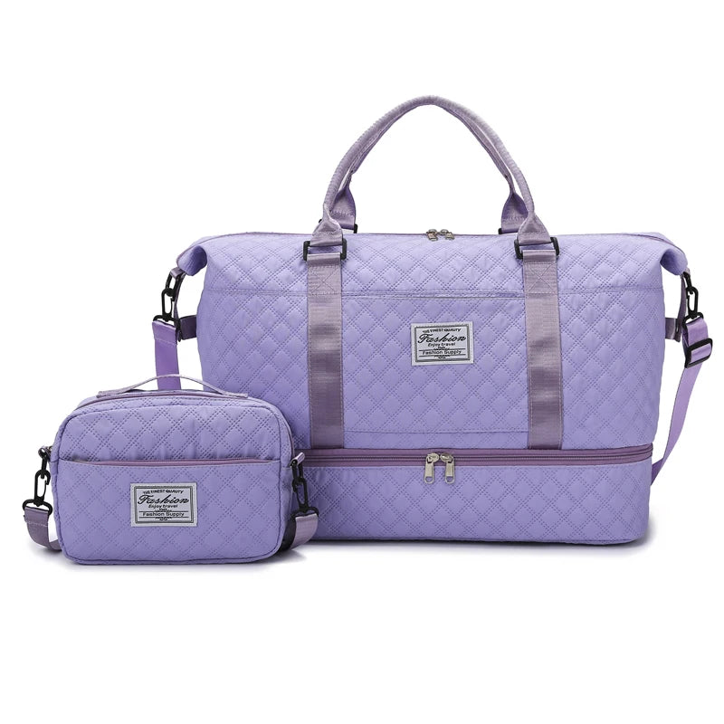 Sac weekend femme tissu Rose-Bleu-Blanc-Pourpre-Gris-Noir-ShopGET® 