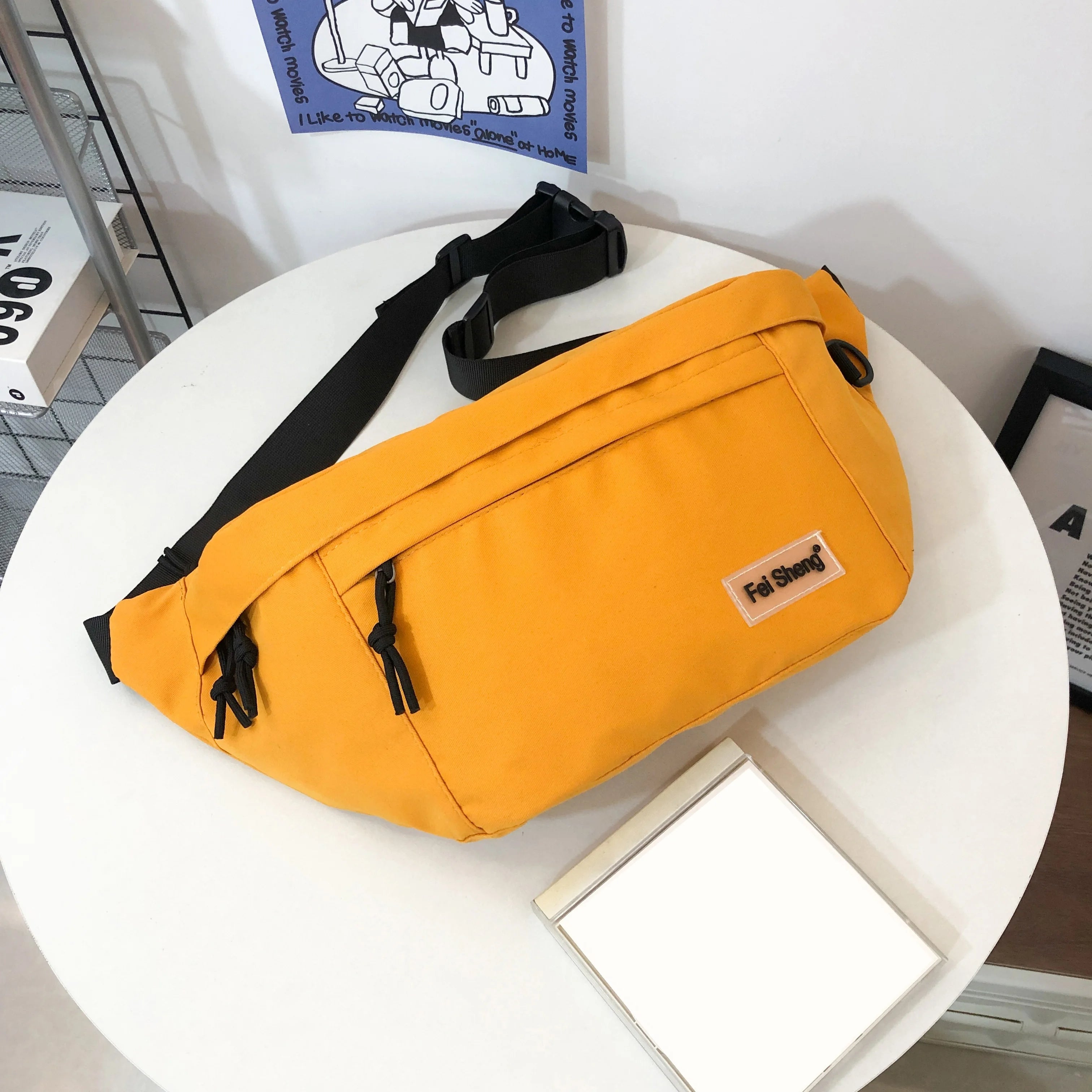 Sac banane jaune pour homme