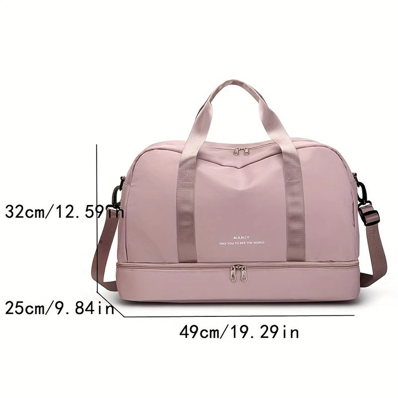 Sac weekend femme pas cher avec bandoulière Vert-Noir-ShopGET® 