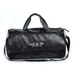 Sac polochon étanche en cuir Noir A-Noir B-Vert A-Noir Jaune-Vert B-ShopGET® 