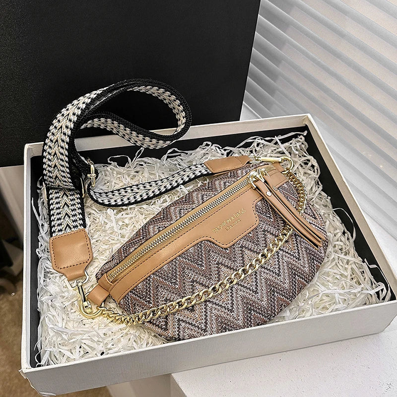 Sac banane en cuir ethnique boho plage