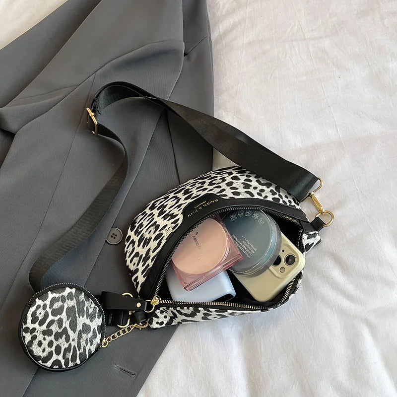 Sac banane léopard demi-lune de haute qualité